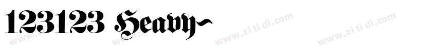 123123 Heavy字体转换
